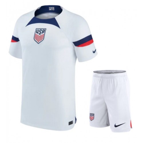 Maillot de foot États-Unis Domicile enfant Monde 2022 Manches Courte (+ pantalon court)